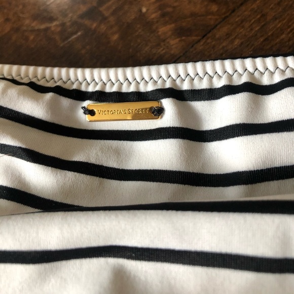 VictoriaSecret STRIPED BLACK&WHITE Bikini Bottoms - Picture 4 of 5